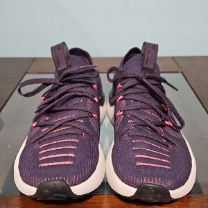 Under Armour LNC Women's Dark Purple Sneakers with Pink Accents • Size 9